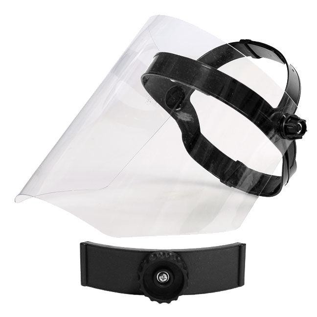 Schutz Hochtemperatur-Schutzmaske transparente Isolation 1000 Verspritzen des am Kopf montierten hei/ße Metalloberfl/äche des Strahlungsschirms Color : Transparent