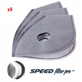 Filter för andningsskydd 5st, skyddar mot virus bakterier m.m. MP 2.5 FFP2 N95 (labbtestade motsvarar N99 FFP3 nivåer) för neoprenmasker med 2 ventiler