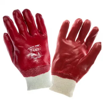 GLOVES PVC RED L240110P, CARD, '' 10'' , CE, LAHTI
