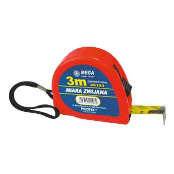 Måttband i plast med bältespänne, 5m/13 mm