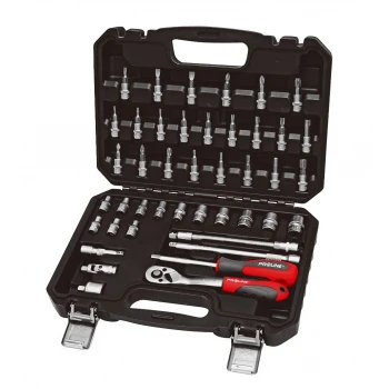 Hylsnyckelsats 43 delar 1/4" 4-14 mm CrV, Proline