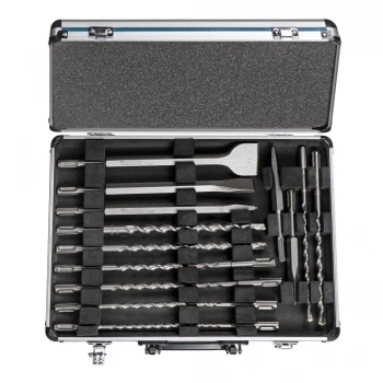 Betongborr + mejsel SDS-Plus , sats 17delar i en väska, MAKITA D-42444