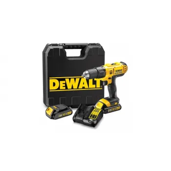 Slagborr 2st batterier 18V XR LI-ION 1.3AH, LED-belysning, Softgrip, 13mm, väska, 1.7kg, DeWalt